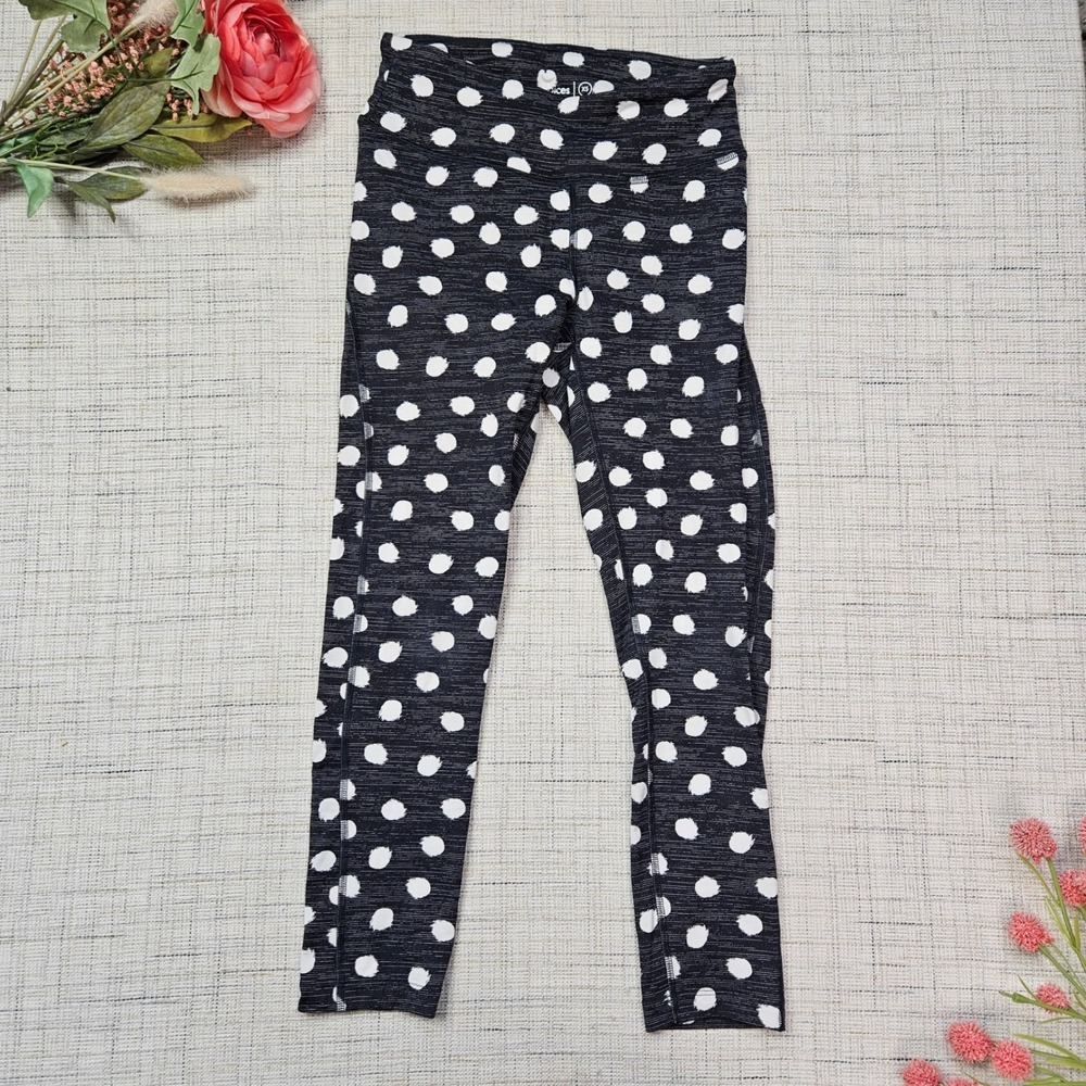 5/$25 Outdoor Voices Womens XS‎ Polka Dot 7/8 High Rise Leggings Grey White